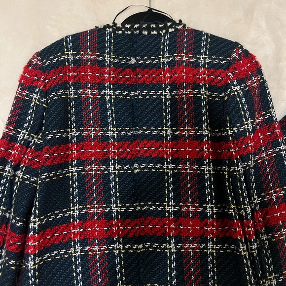 Zara check plaid tweed blazer - Picture 3 of 3